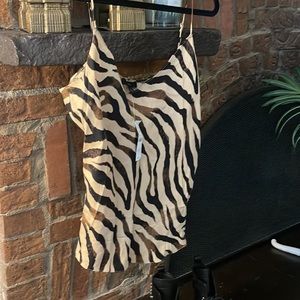 J. Crew animal print tank. Never worn.